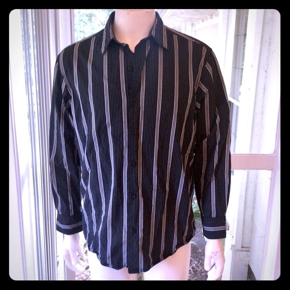 Claiborne Other - CLAIBORNE STRIPED LONG SLV BUTTON-DOWN SHIRT EUC😎
